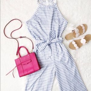 Blue Stripe Wide Leg Jumpsuit